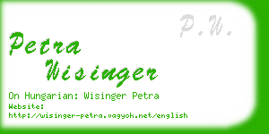 petra wisinger business card